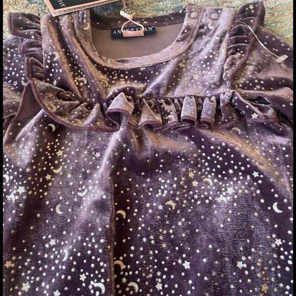 Adorable Velvet Baby Romper - Andy & Evan 6-9M NWT - Picture 5 of 6